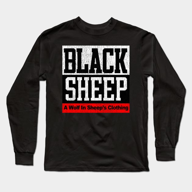 Black Sheep Vintage Rap Group Distressed Wolf In Sheep s Clothing Logo 90 s